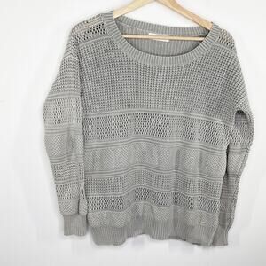 Diesel Grey Crew Neck Knit Long Sleeve Pullover Sweater Women's Size Medium M